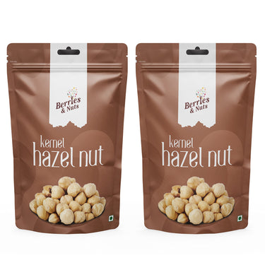 Berries and Nuts Jumbo Turkish Hazel Nuts 200 Grams | Blanched Hazel Nut Kernels without skin | 1 Pack of 200 Grams